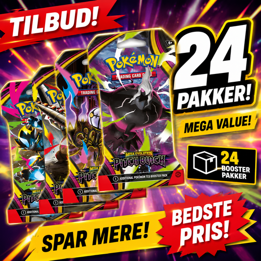 (TILBUD) 24x Pokémon Pitch Black Booster Pack