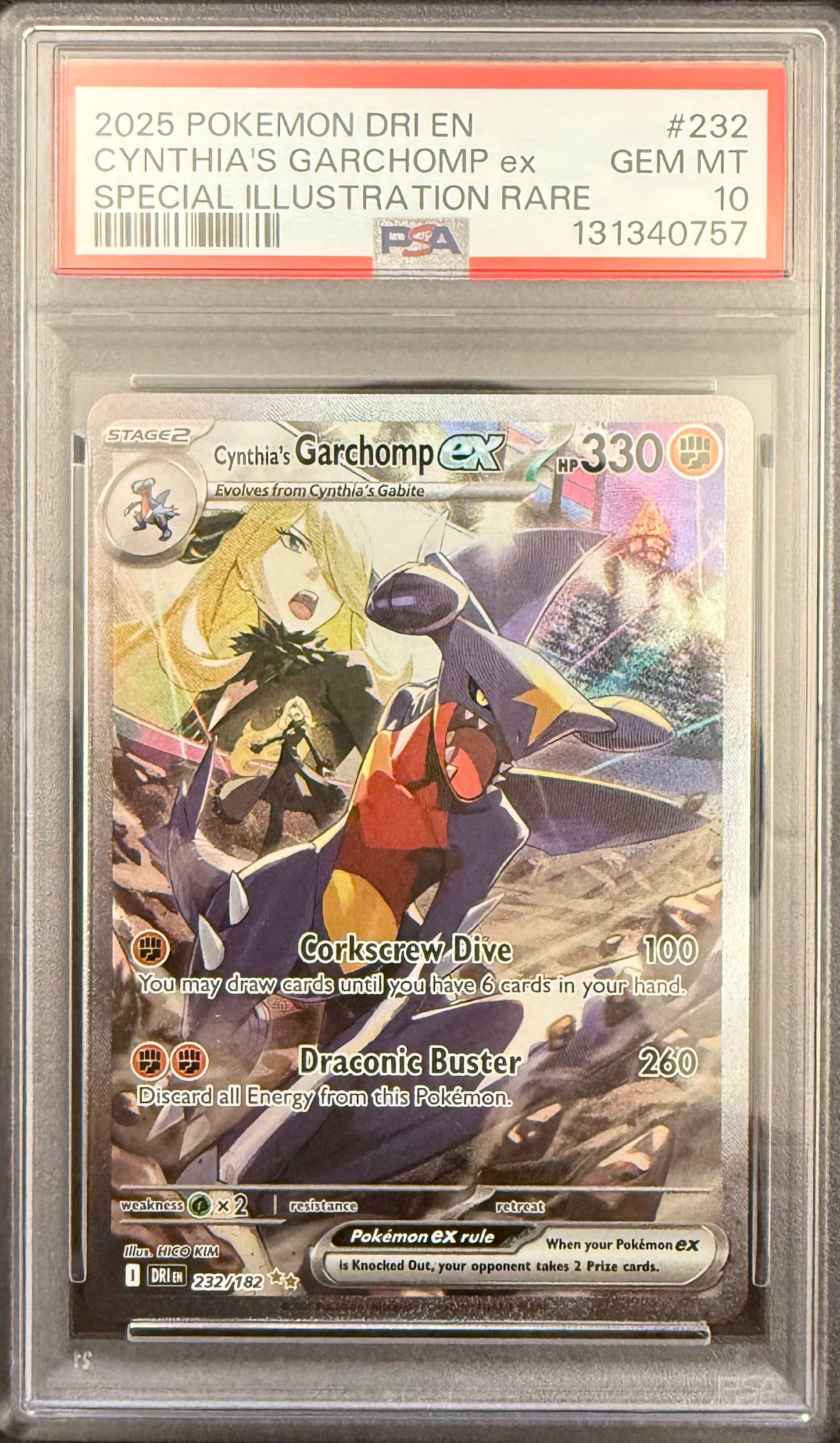 PSA 10 - Cynthia's Garchomp EX DRI 232