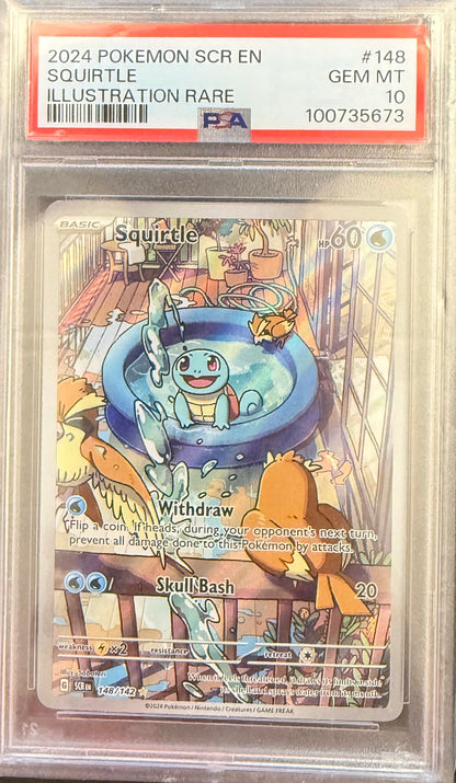 PSA 10 - Bulbasaur SCR 143 & Squirtle SCR 148